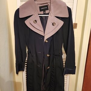 Vintage London Fog Black and Beige Trench Coat